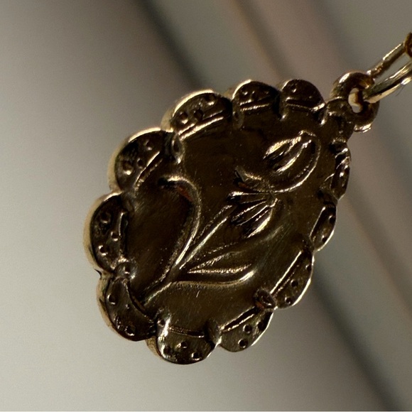 Catbird Snowdrop Poem Charm 14K gold January Flower Charm Birth Flower pendant